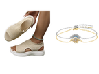 Women's Breathable Knit Platform Sandals Cushioned Sole