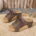 WillowWalk™ Comfort Wedge Sandals – Adjustable Lace-Up Fit For All-Day Walking
