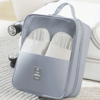 Oxford Cloth Travel Shoe Storage Bag 3-Compartment