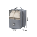 Oxford Cloth Travel Shoe Storage Bag 3-Compartment