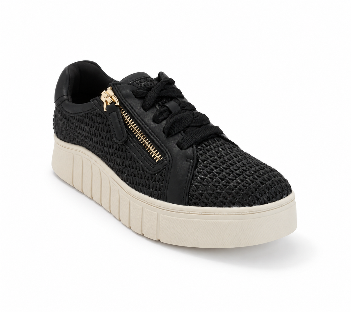 Women’s Woven Side-Zip Platform Sneakers