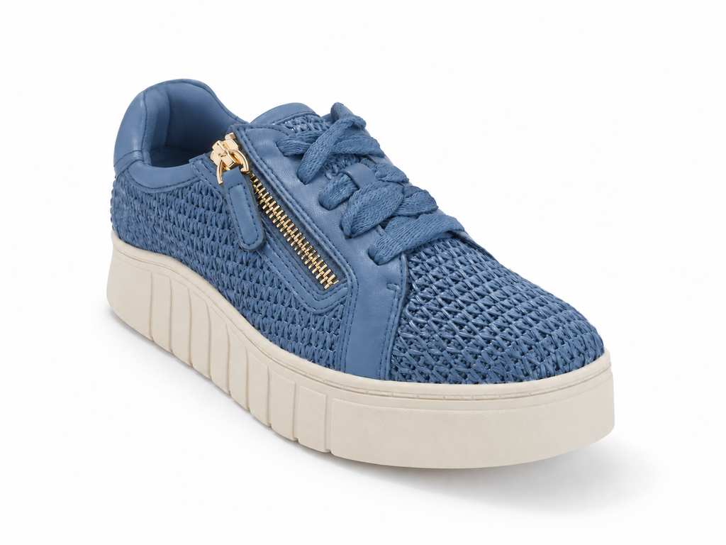 Women’s Woven Side-Zip Platform Sneakers